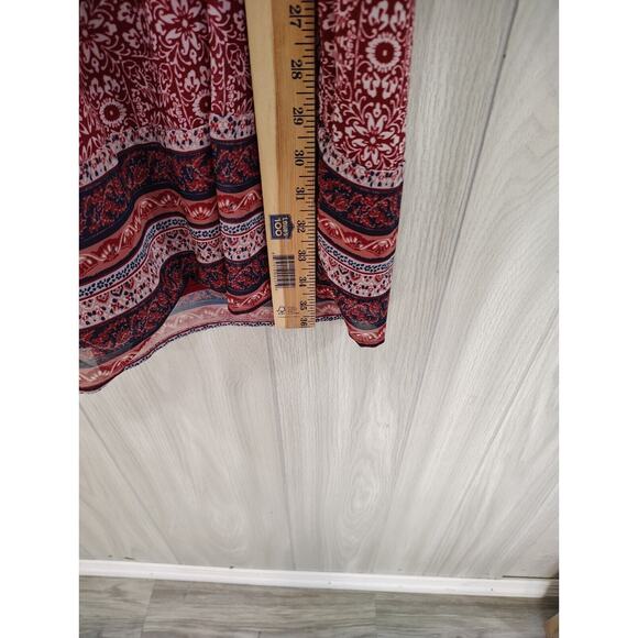 Suzanne Betro Women's Boho Tassled Tunic Dress Size S Floral Bell Sleeve - Picture 6 of 7